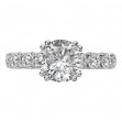 8-Stone Semi-Mount Diamond Engagement Ring