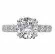 8-Stone Semi-Mount Diamond Engagement Ring