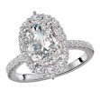 Halo Semi-Mount Diamond Ring