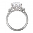 3 Stone Semi-Mount Diamond Ring