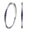 Sapphire and Diamond Hoop Earrings