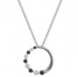 14kt White and Black Diamond Journey Pendant