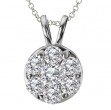 Ladies Diamond Cluster Pendant