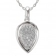 14kw Diamond Leaf Shaped Pendant