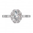 Diamond Semi-Mount Halo Engagment Ring