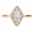 Diamond Halo Semi-Mount Engagement Ring