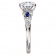 Diamond and Sapphire Semi-Mount Engagement Ring