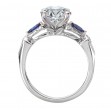 Diamond and Sapphire Semi-Mount Engagement Ring