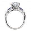 Diamond and Sapphire Semi-Mount Engagement Ring