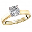 Diamond Semi-Mount Hidden Halo Engagement Ring