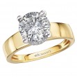 Diamond Semi-Mount Hidden Halo Engagement Ring