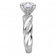 Semi-Mount Diamond Swirled Engagement Ring