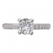 Semi-Mount Diamond Banded Engagement Ring