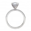 Wide Band Semi-Mount Diamond Engagement Ring