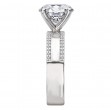 Wide Band Semi-Mount Diamond Engagement Ring