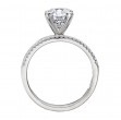 Wide Band Semi-Mount Diamond Engagement Ring