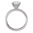 Wide Band Semi-Mount Diamond Engagement Ring