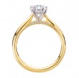 Hidden Halo Semi-Mount Diamond Engagement Ring