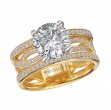 Infinity Band Semi-Mount Diamond Engagement Ring