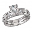 Three Row Semi-Mount Diamond Engagement Ring