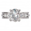 Three Row Semi-Mount Diamond Engagement Ring