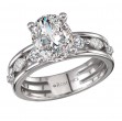 Three Row Semi-Mount Diamond Engagement Ring