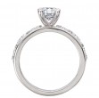 Three Row Semi-Mount Diamond Engagement Ring