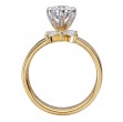 Wide Band Semi-Mount Diamond Engagement Ring