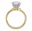 Wide Band Semi-Mount Diamond Engagement Ring