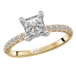 Hidden Halo Semi-Mount Diamond Engagement Ring