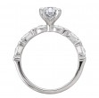 Three Row Semi-Mount Diamond Engagement Ring