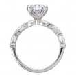 Three Row Semi-Mount Diamond Engagement Ring