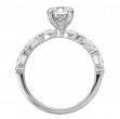 Three Row Semi-Mount Diamond Engagement Ring