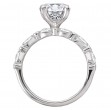 Three Row Semi-Mount Diamond Engagement Ring