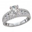 Split Row Semi-Mount Engagement Ring