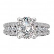 Split Row Semi-Mount Engagement Ring