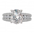 Split Row Semi-Mount Engagement Ring