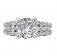 Split Row Semi-Mount Engagement Ring