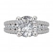 Split Row Semi-Mount Engagement Ring