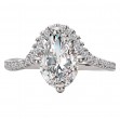 Half Halo Semi-Mount Diamond Engagment Ring