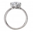 Half Halo Semi-Mount Diamond Engagment Ring