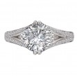 Split Shank Semi-Mount Diamond Engagement Ring