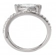 Semi-Mount Diamond Wave Shank Engagement Ring