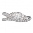 Semi-Mount Diamond Wave Shank Engagement Ring