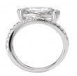 Semi-Mount Diamond Wave Shank Engagement Ring