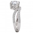 Semi-Mount Diamond Wave Band Engagement Ring