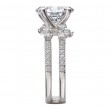 Split Shank Semi-Mount Diamond Engagement Ring