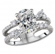 Split Shank Semi-Mount Diamond Engagement Ring