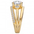 3 Row Shank Semi-Mount Diamond Ring