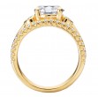 3 Row Shank Semi-Mount Diamond Ring